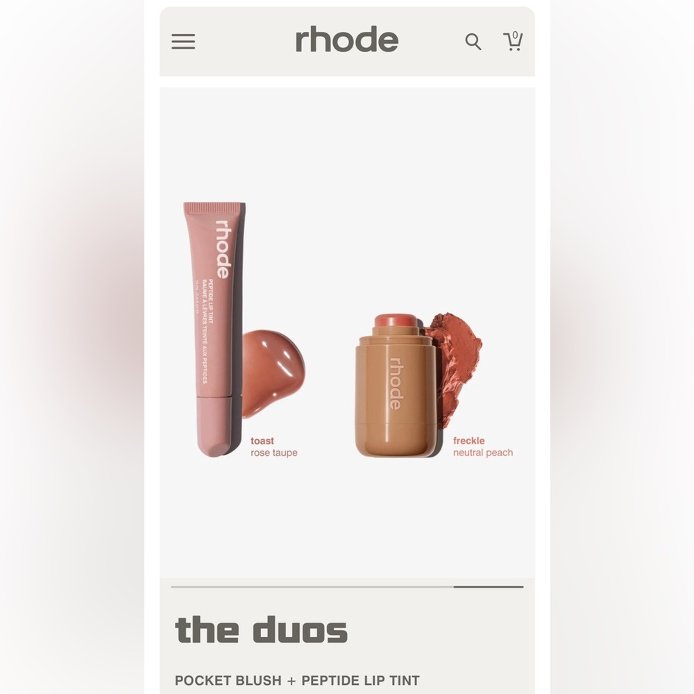 RHODE POCKET BLUSH AND LIP PEPTIDE FRECKLE DUO